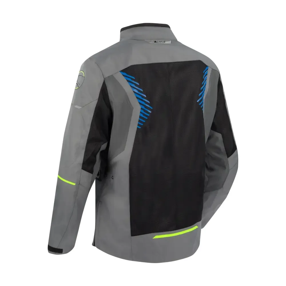 BERING motorcycle jacket BAKUNDU summer  man textile BTV832 - Grey/Black/Blue