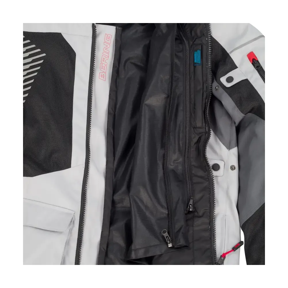 BERING veste moto BAKUNDU textile homme été BTV831 - Gris/Noir/Rouge