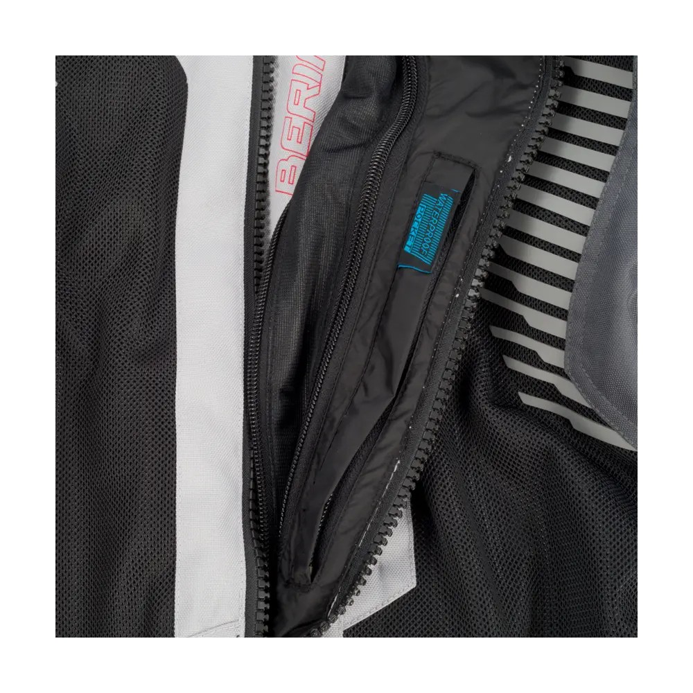 BERING motorcycle jacket BAKUNDU summer  man textile BTV831 - Grey/Black/Red