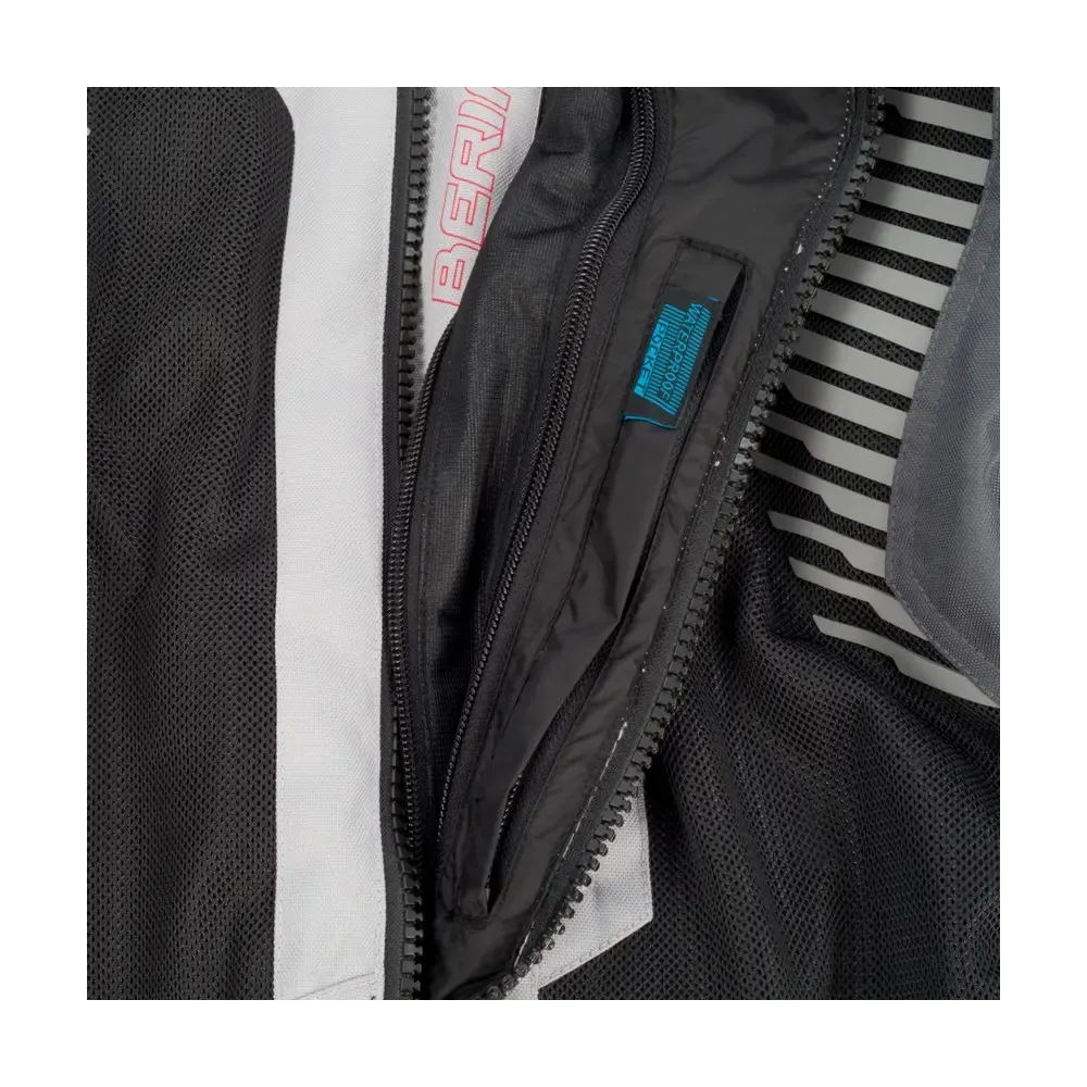 BERING motorcycle jacket BAKUNDU summer  man textile BTV831 - Grey/Black/Red