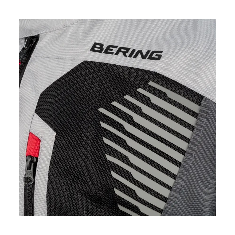 BERING motorcycle jacket BAKUNDU summer  man textile BTV831 - Grey/Black/Red