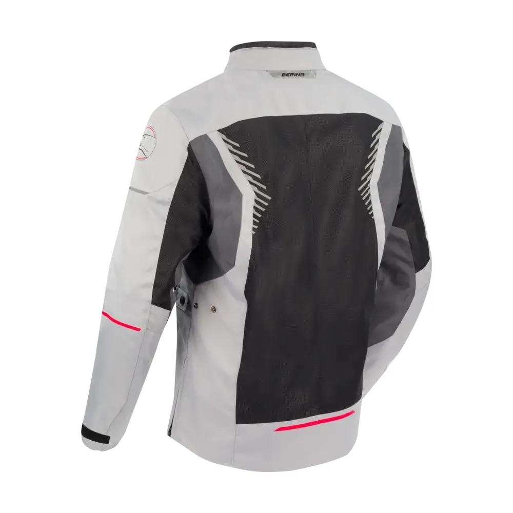 BERING motorcycle jacket BAKUNDU summer  man textile BTV831 - Grey/Black/Red