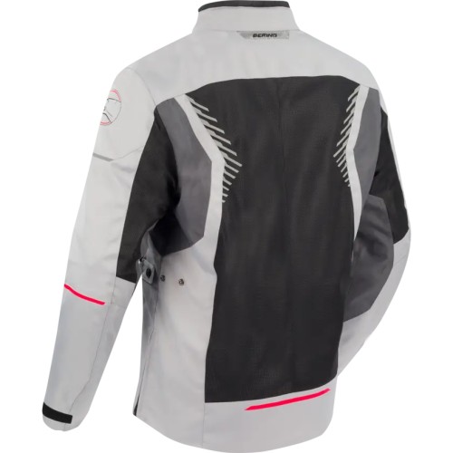 BERING motorcycle jacket BAKUNDU summer  man textile BTV831 - Grey/Black/Red