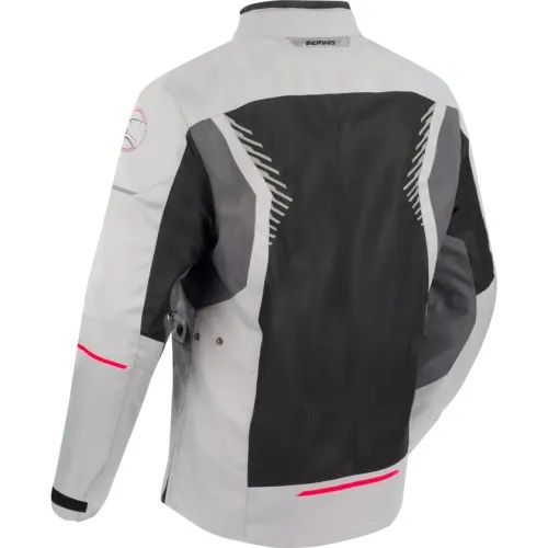 BERING motorcycle jacket BAKUNDU summer  man textile BTV831 - Grey/Black/Red
