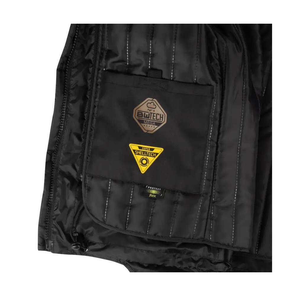BERING motorcycle jacket CALGARY  winter mid-season man textile BTV877 - Black/Grey/Yellow