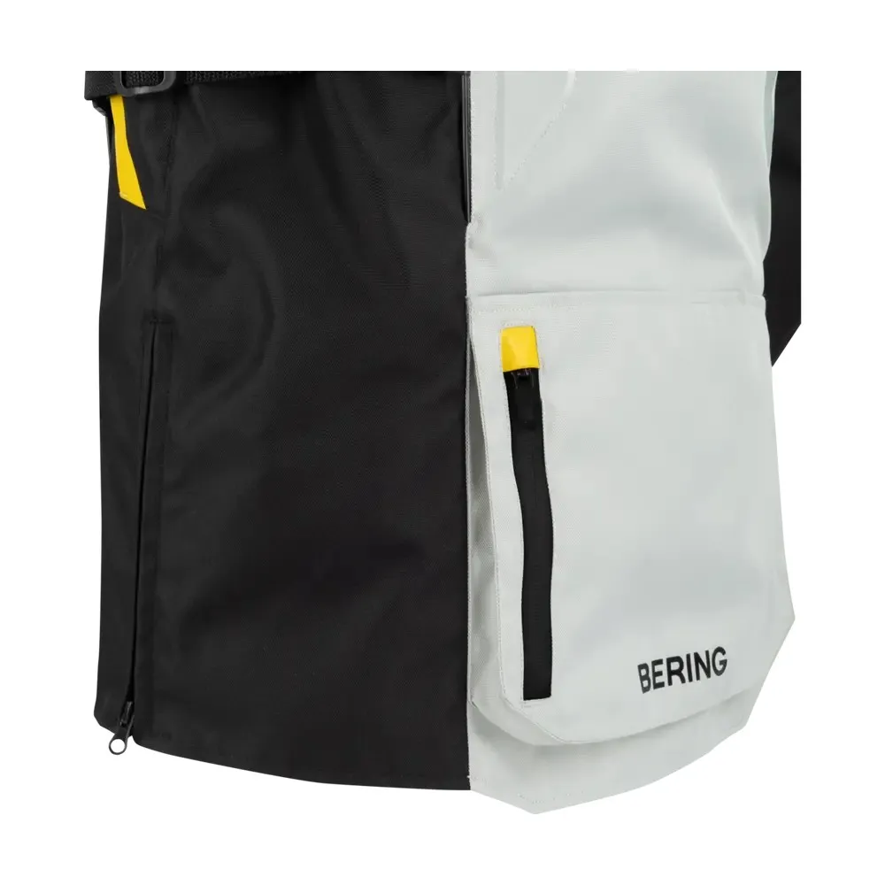 BERING motorcycle jacket CALGARY  winter mid-season man textile BTV877 - Black/Grey/Yellow
