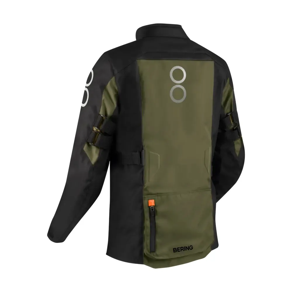 BERING motorcycle jacket CALGARY  winter mid-season man textile BTV875 - Black/Khaki/Orange