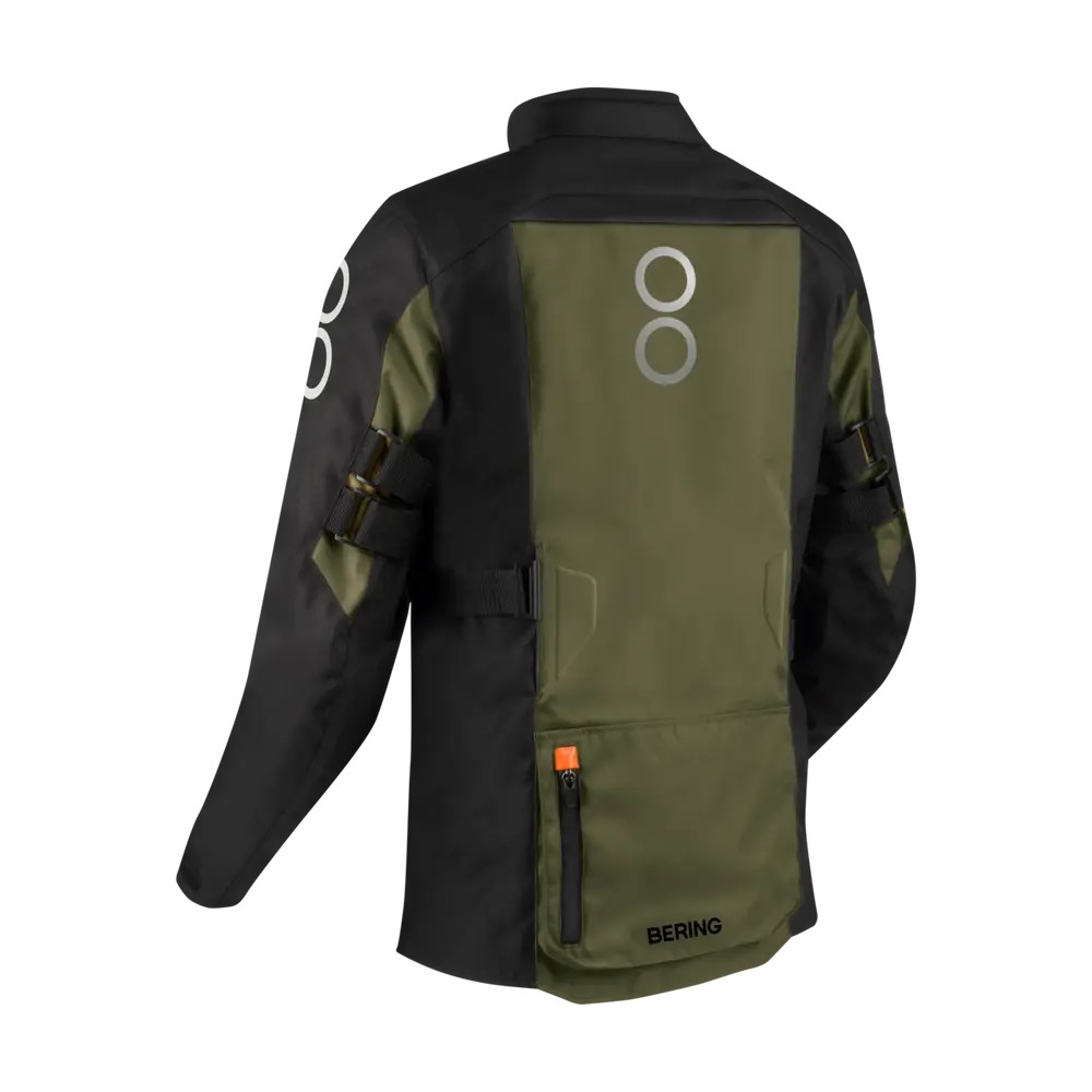 BERING veste moto ZEPHYR textile homme hiver mi saison BTV875 - Noir/Kaki/Orange