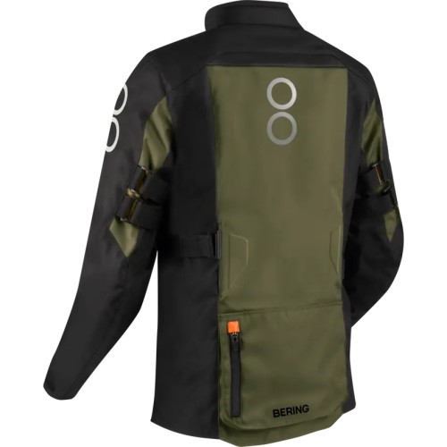 BERING motorcycle jacket CALGARY  winter mid-season man textile BTV875 - Black/Khaki/Orange