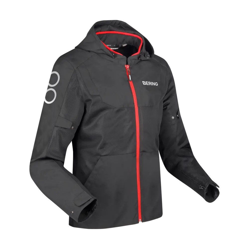 BERING veste moto PROFIL textile homme été BTB2041 - Noir/Rouge