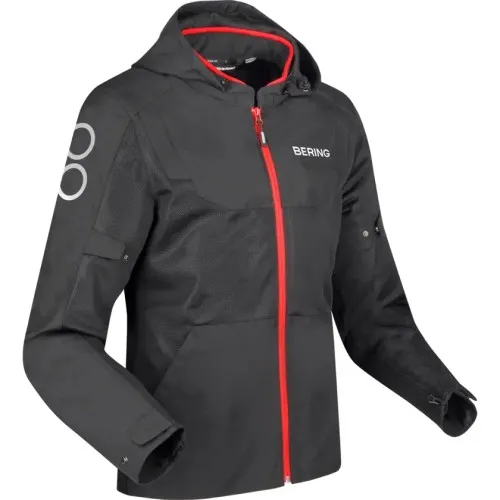 BERING motorcycle jacket PROFIL summer  man textile BTB2041 - Black/Red