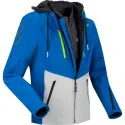 BERING veste moto ROTOR textile homme hiver mi saison BTB2160 - Bleu/Gris Clair