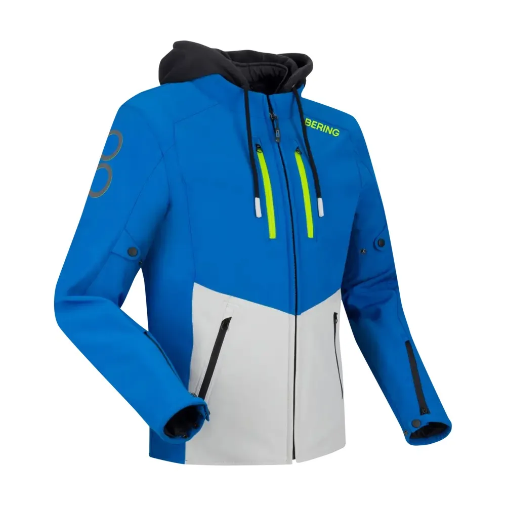 BERING veste moto ROTOR textile homme hiver mi saison BTB2160 - Bleu/Gris Clair