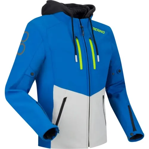 BERING veste moto ROTOR textile homme hiver mi saison BTB2160 - Bleu/Gris Clair