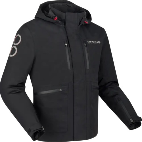 BERING motorcycle jacket BARSTOW winter mid-season man textile BTB2180- Black