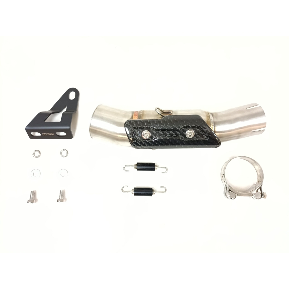 IXRACE HONDA TRANSALP 750 / 2025 pot d'échappement MK2B BLACK INOX AH6204SB - EURO5+