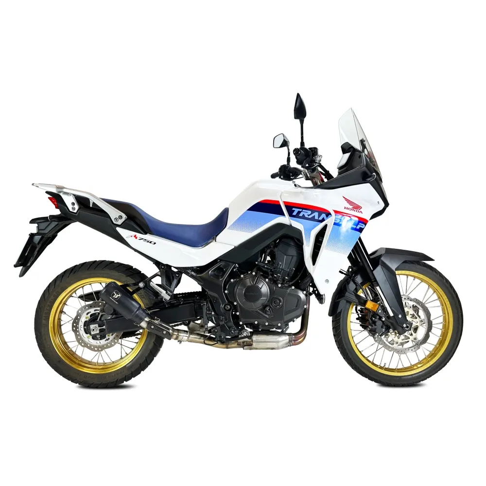IXRACE HONDA TRANSALP 750 / 2025 MK2B INOX silencer MK2B BLACK AK7242SB - EURO5+