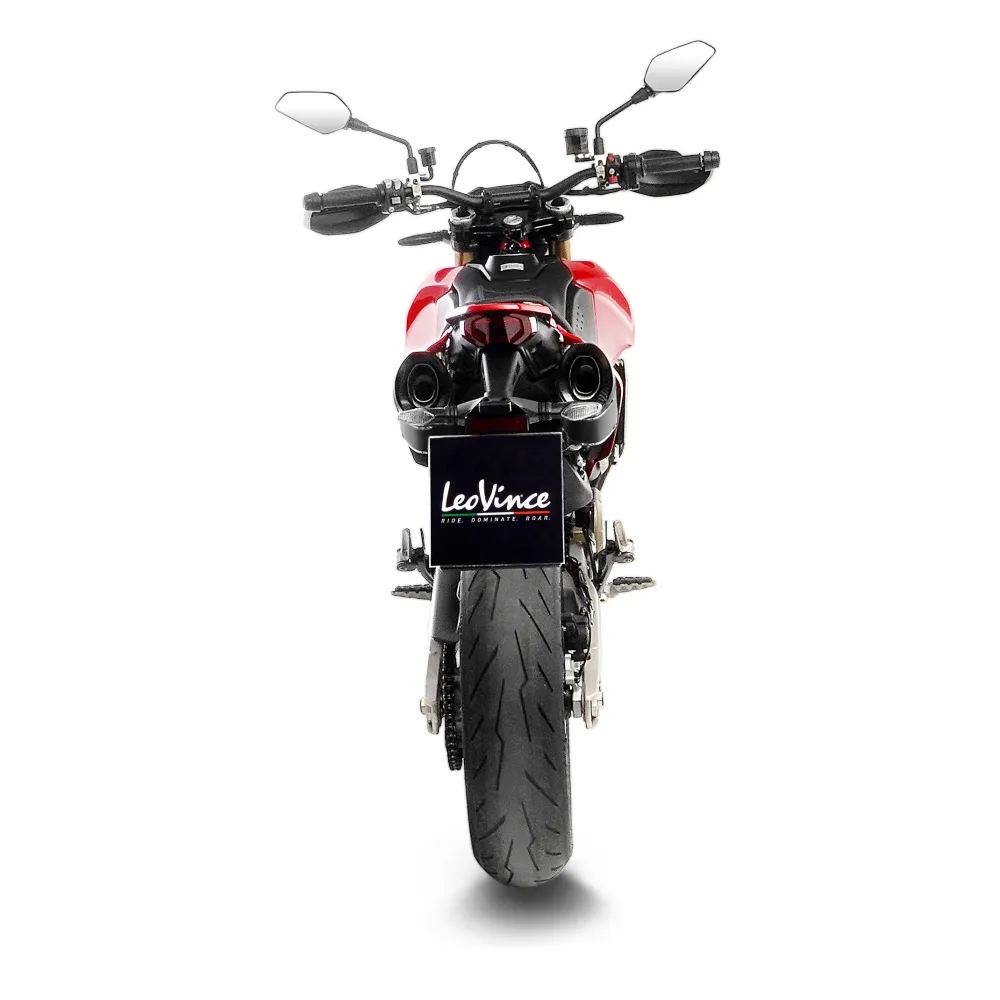 LEOVINCE DUCATI HYPERMOTARD 698 / 2024 2025 LV PRO INOX BLACK double pot d'échappement NON HOM - 14458BU