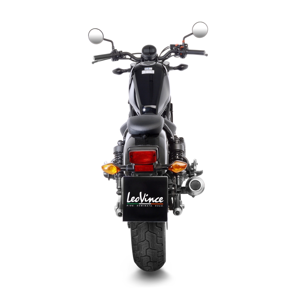 LEOVINCE HONDA CMX 300 REBEL / 500 / 2017 2024 LV-10 INOX BLACK pot échappement NON HOM - 15224BU