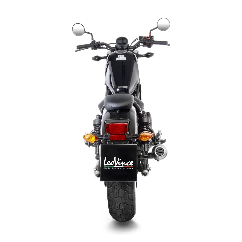 LEOVINCE HONDA CMX 300 REBEL / 500 / 2017 2024 LV-10 INOX BLACK silencer exhaust NOT APP - 15224BU