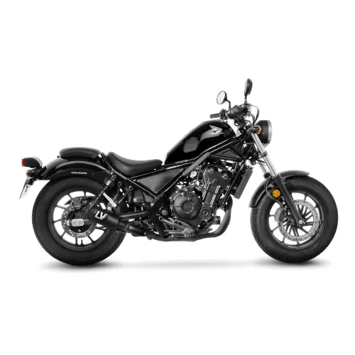 LEOVINCE HONDA CMX 300 REBEL / 500 / 2017 2025 LV-10 INOX FULL BLACK pot échappement NON HOM - 15224FBU