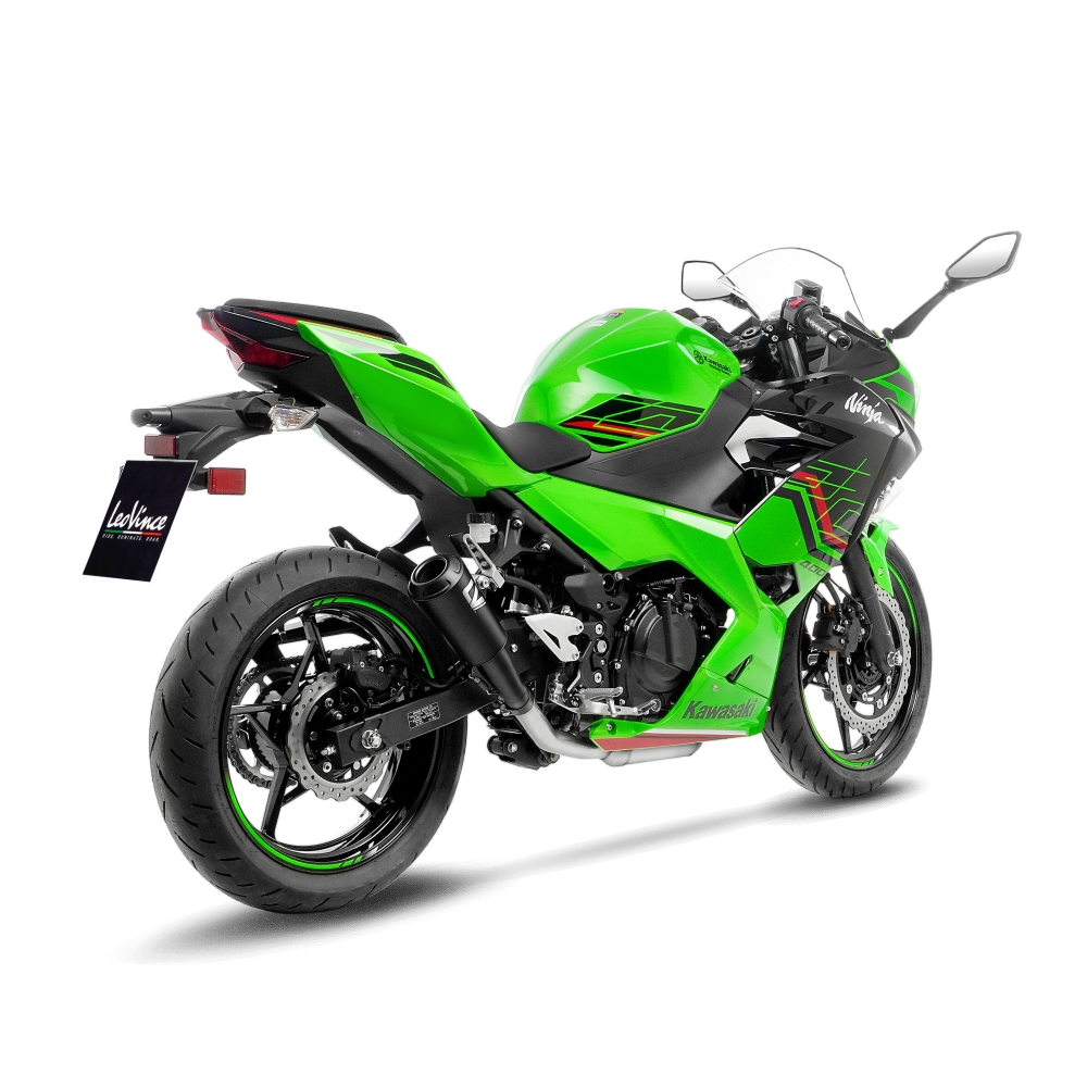LEOVINCE KAWASAKI Z 500 / 400 / NINJA / 2018 2025 LV-10 INOX FULL BLACK pot échappement NON HOM - 15218FBU