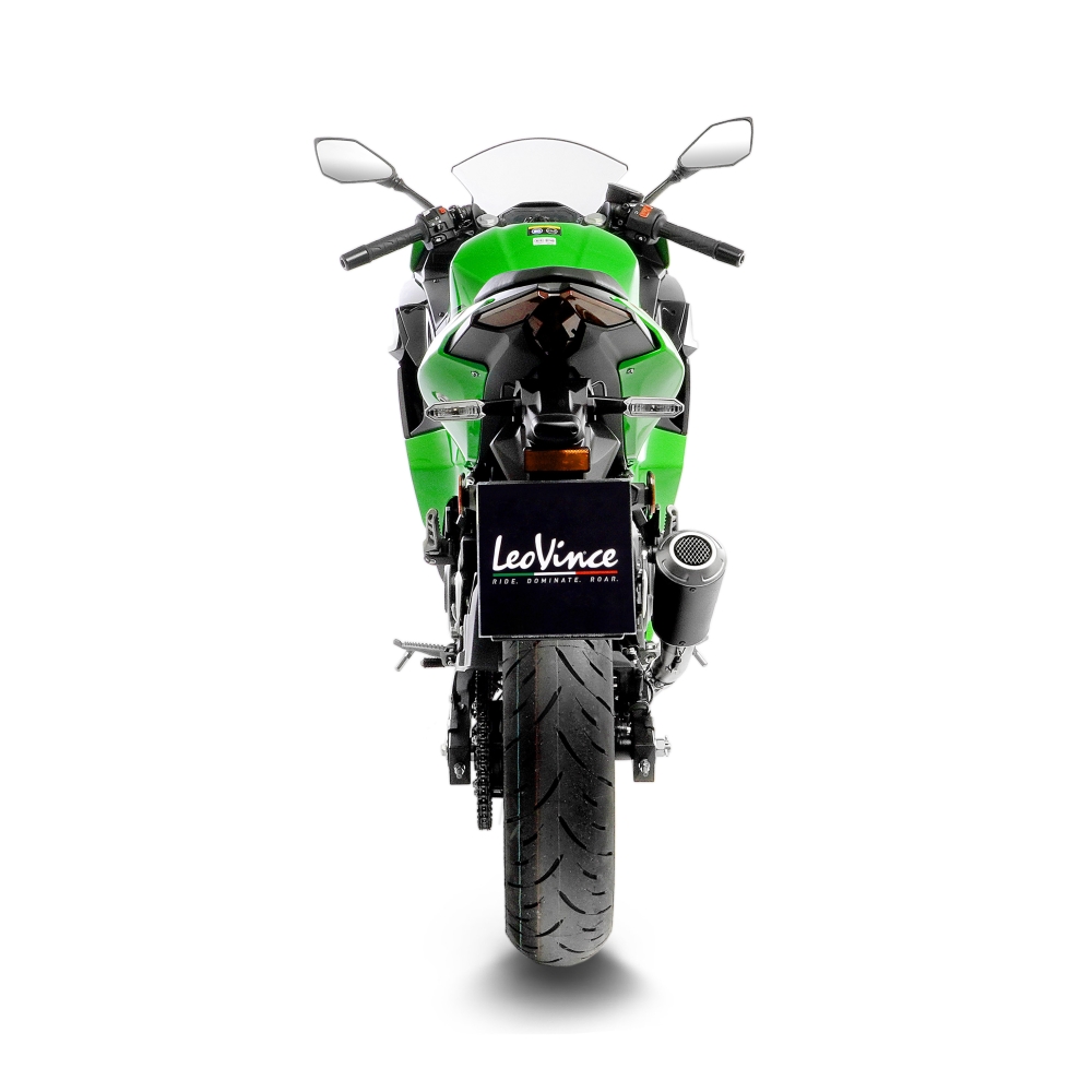 LEOVINCE KAWASAKI Z 500 / 400 / NINJA / 2018 2025 LV-10 CARBONE pot échappement NON HOM - 15218CU