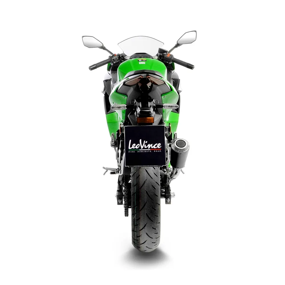 LEOVINCE KAWASAKI Z 500 / 400 / NINJA / 2018 2025 LV-10 CARBONE pot échappement NON HOM - 15218CU