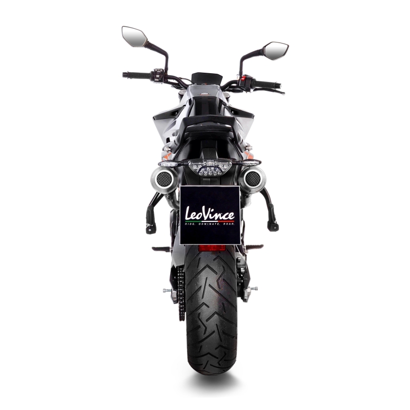 LEOVINCE KTM 790 DUKE / 890 / 2018 2023 LV-10 INOX BLACK DOUBLE pot échappement NON HOM - 15228BU