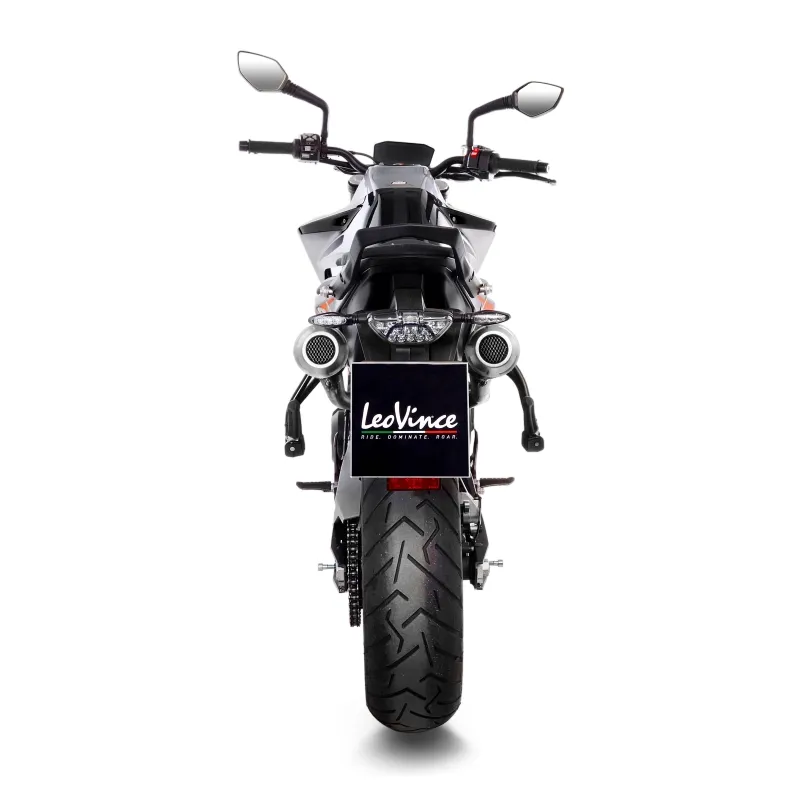 LEOVINCE KTM 790 DUKE / 890 / 2018 2023 LV-10 INOX BLACK DUAL silencer exhaust NOT APP - 15228BU