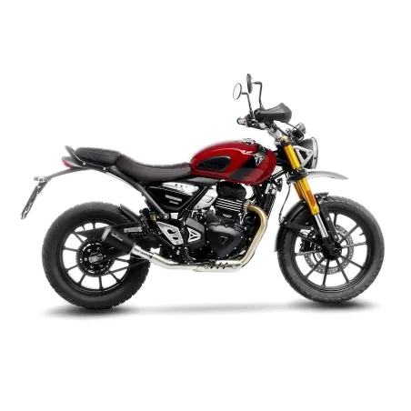 LEOVINCE TRIUMPH SPEED 400 / SCRAMBLER / 2024 2025  LV-10 INOX BLACK silencer exhaust NOT APP - 15268BU