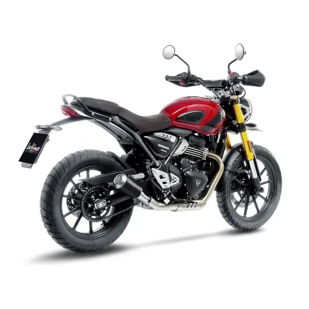 LEOVINCE TRIUMPH SPEED 400 / SCRAMBLER / 2024 2025  LV-10 INOX BLACK silencer exhaust NOT APP - 15268BU