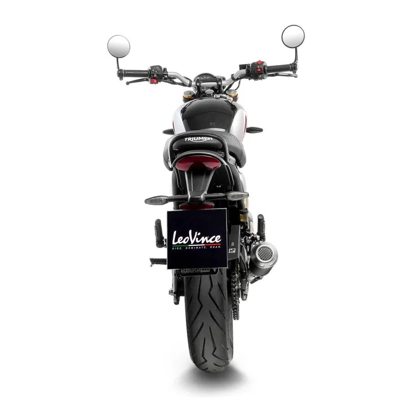 LEOVINCE TRIUMPH SPEED 400 / SCRAMBLER / 2024 2025 LV-10 INOX BLACK pot échappement NON HOM - 15268BU
