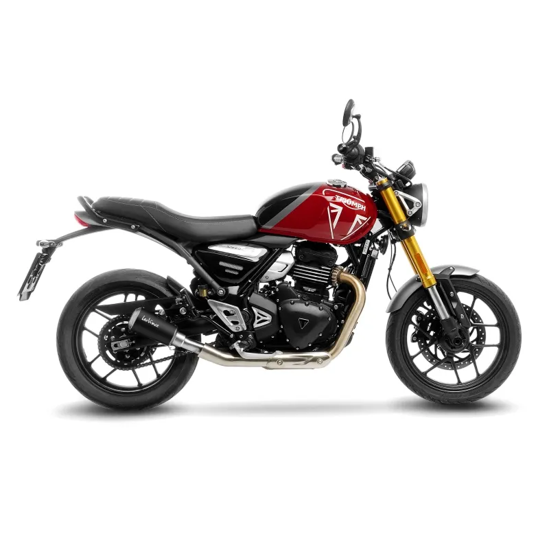 LEOVINCE TRIUMPH SPEED 400 / SCRAMBLER / 2024 2025  LV-10 INOX BLACK silencer exhaust NOT APP - 15268BU