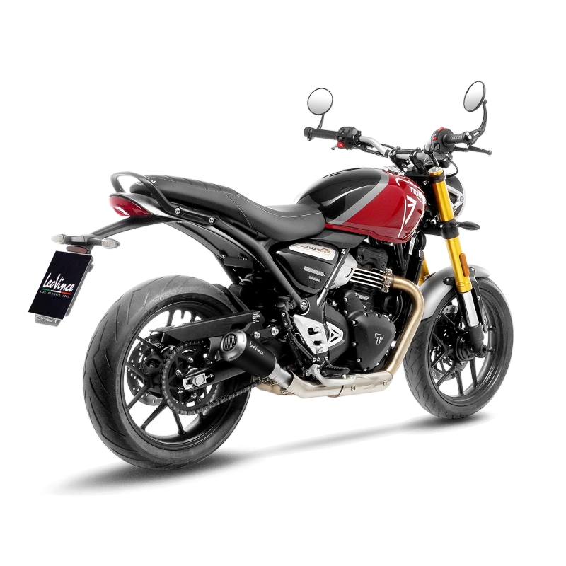 LEOVINCE TRIUMPH SPEED 400 / SCRAMBLER / 2024 2025 LV-10 INOX BLACK pot échappement NON HOM - 15268BU