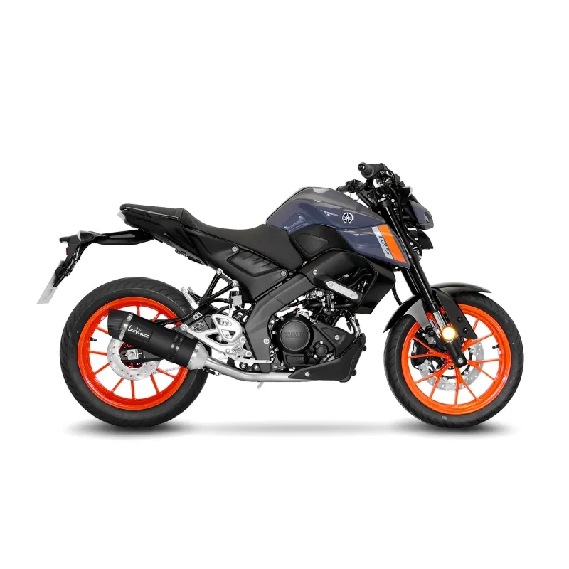 LEOVINCE YAMAHA MT-125 / XSR / YZF-R / 2021 2025 LV ONE EVO INOX BLACK complete line NOT APP - 14456EBU