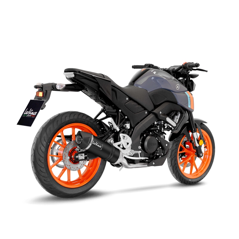 LEOVINCE YAMAHA MT-125 / XSR / YZF-R / 2021 2025 LV ONE EVO INOX BLACK ligne complète NON HOM - 14456EBU