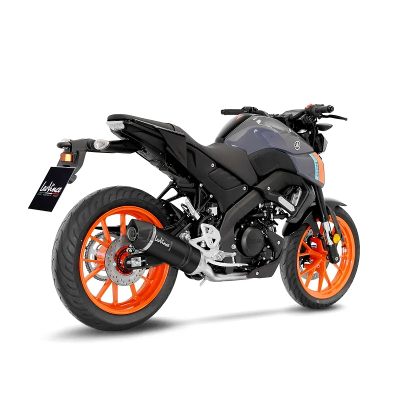 LEOVINCE YAMAHA MT-125 / XSR / YZF-R / 2021 2025 LV ONE EVO INOX BLACK ligne complète NON HOM - 14456EBU