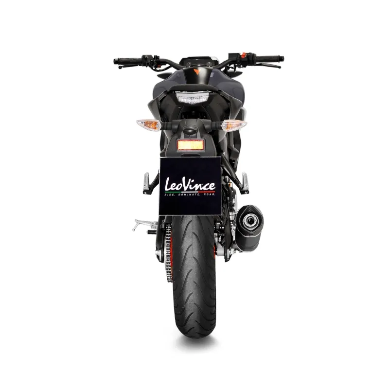 LEOVINCE YAMAHA MT-125 / XSR / YZF-R / 2021 2025 LV ONE EVO INOX BLACK ligne complète NON HOM - 14456EBU
