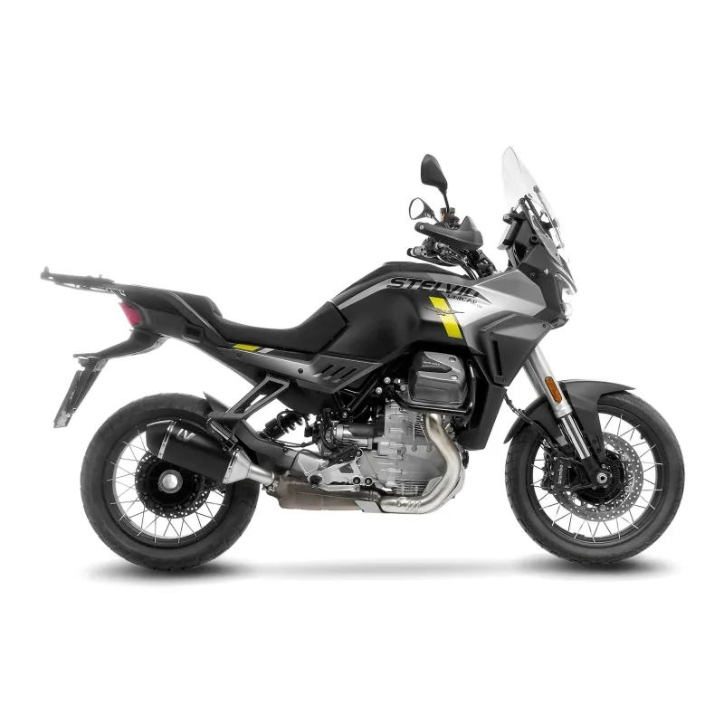 LEOVINCE MOTO GUZZI STELVIO / 2024 2025 LV-14 R INOX BLACK pot d'échappement EURO5+ - 15613B