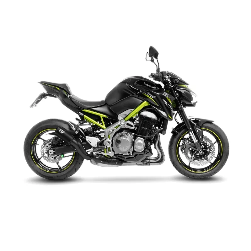LEOVINCE KAWASAKI Z 900 / A2 / 2017 2025 LV CORSA S INOX FULL BLACK exhaust EURO5+ - 15402SFB