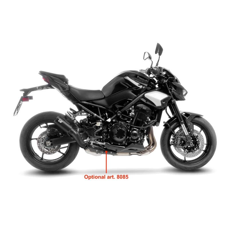LEOVINCE KAWASAKI Z 900 / A2 / 2017 2025 LV CORSA S INOX FULL BLACK exhaust EURO5+ - 15402SFB