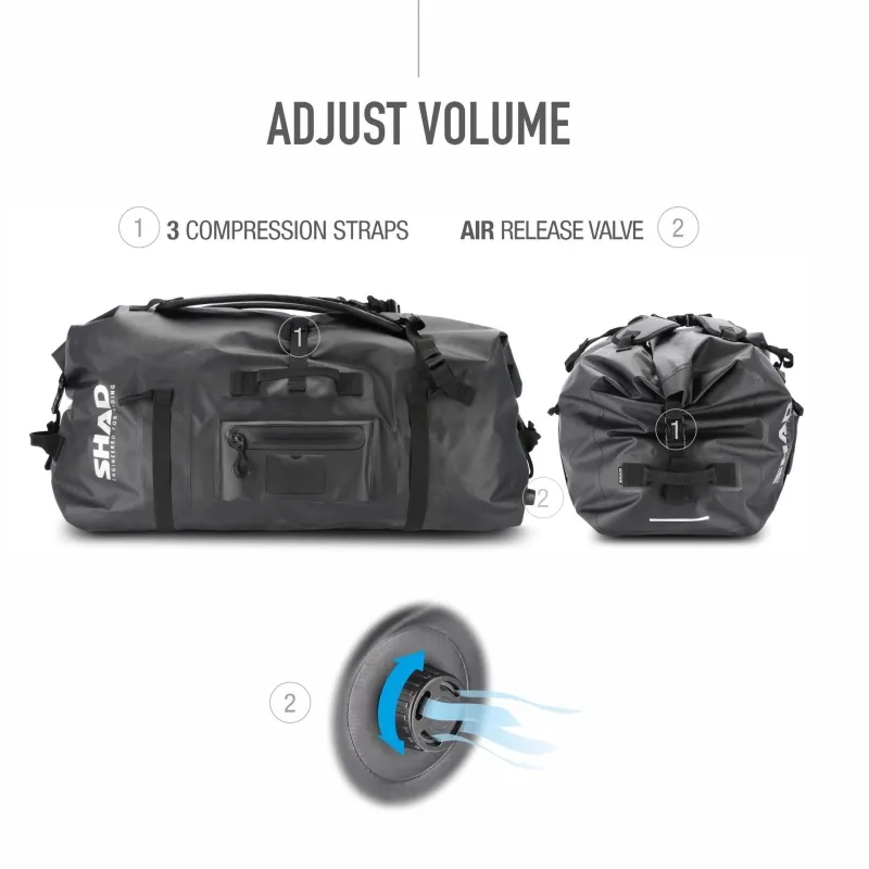 SHAD sac arrière étanche moto scooter quad voyage 80L étanche - X0SW80