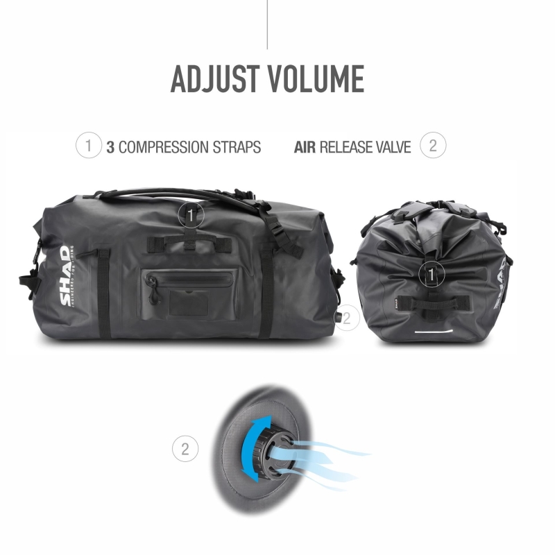 SHAD waterproof Motorcycle Scooter Quad Travel Rear Bag 20L Waterproof - X0SW80