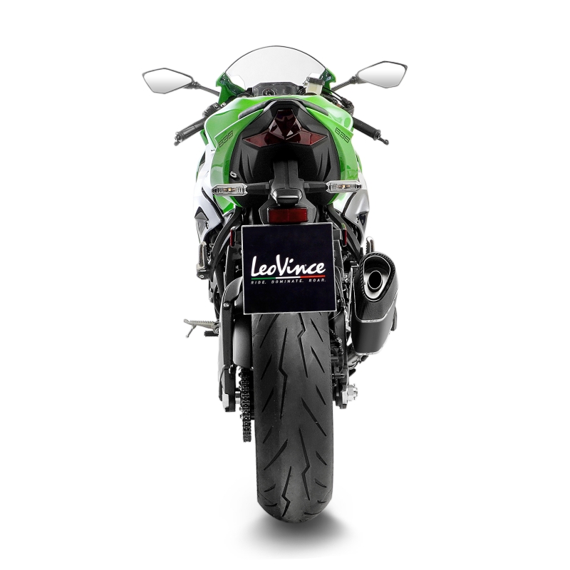 LEOVINCE KAWASAKI ZX-6R NINJA / 2019 2025 LV-14 R INOX BLACK pot d'échappement EURO5+ - 15625B