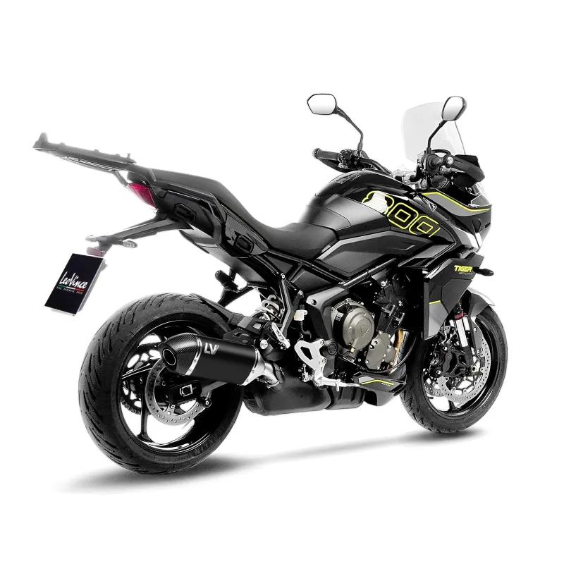 LEOVINCE TRIUMPH TIGER SPORT 800 / 2024 2025 LV-14 INOX BLACK exhaust EURO5+ - 15627B