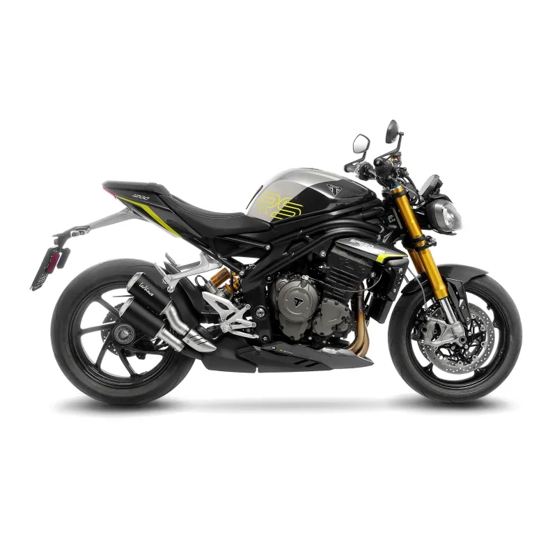 LEOVINCE TRIUMPH SPEED TRIPLE / RR  / RS  / RX / 2021 2025 LV-10 INOX BLACK DOUBLE  silencer exhaust EURO5+ - 15271B