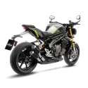 LEOVINCE TRIUMPH SPEED TRIPLE / RR  / RS  / RX / 2021 2025 LV-10 INOX BLACK DOUBLE  silencer exhaust EURO5+ - 15271B