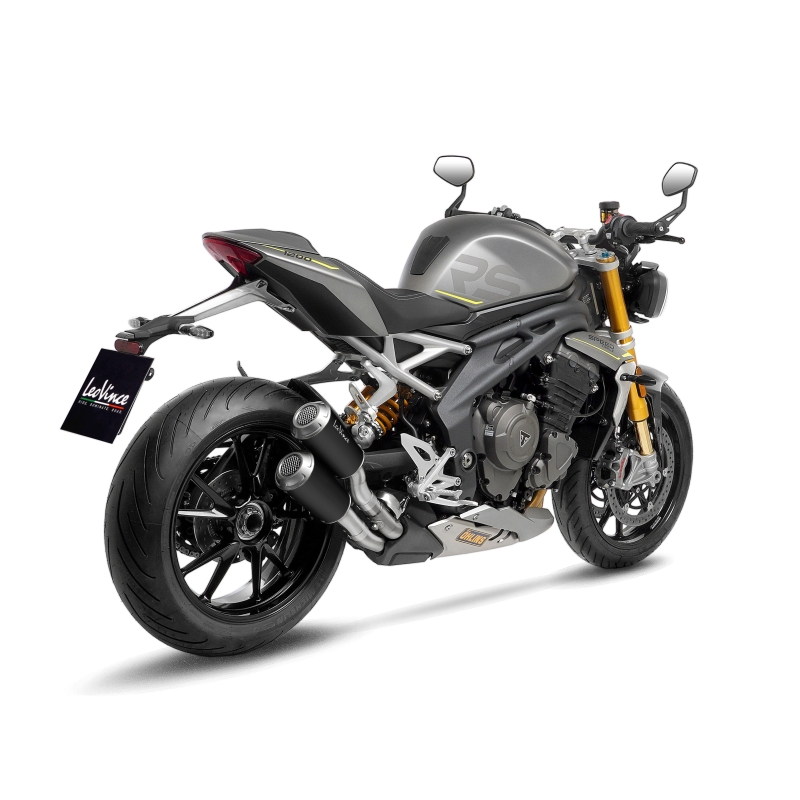 LEOVINCE TRIUMPH SPEED TRIPLE / RR  / RS  / RX / 2021 2025 LV-10 INOX BLACK DOUBLE pot échappement EURO5+ - 15271B