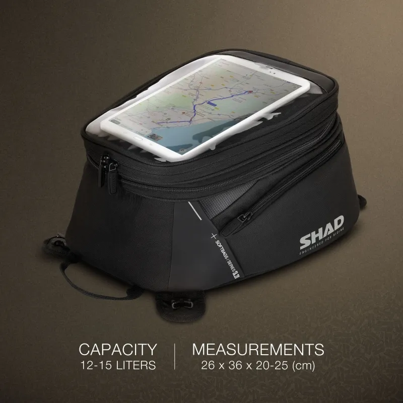 SHAD SL20 Universal Expandable Magnetic Tank Bag 15 to 20L - X0SL201F